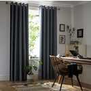 Habitat Rustic Blue Blackout Eyelet Curtains 229cm, UK version