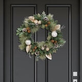 Assorted decorated Christmas unlit wreath 24 inches - British product