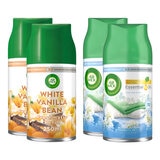 Air Wick air freshener refill White Vanilla Bean and Crisp Linen 4 x 250ml - British product
