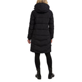Pajar ladies long down coat in black and navy, imported from the UK