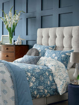 Laura Ashley Blue Seaspray Parterre Reversible Duvet Cover and Pillowcase Set