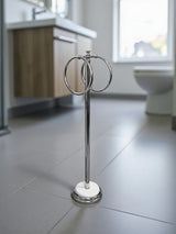 Showerdrape White Opera Freestanding Double Towel Ring