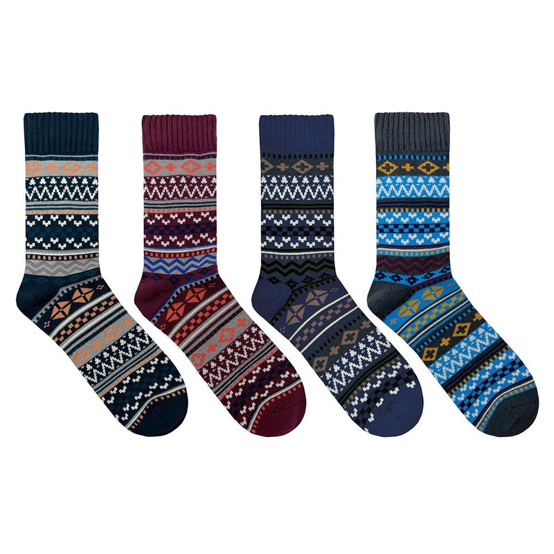 Kiku Nordic Collection boot socks in assorted colours, 4 pack, UK version
