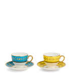 Wedgwood Set of 2 Bone China Bacchus Teacups and Saucers