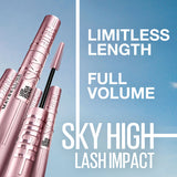 Maybelline Sky High Very Black mascara 3 pack, imported from the UK