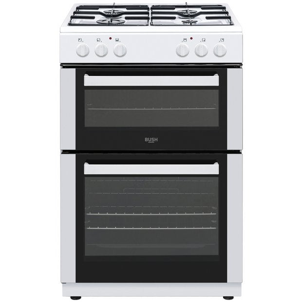Bush white dual fuel cooker 60cm wide - British product