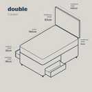 Silentnight Middleton Double Divan Bed With Mattress - Grey