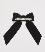 Velvet Hair Bow with Crystal Embellishments for Party Ensembles