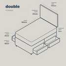 Silentnight Double Divan Bed Set Grey (British brand)