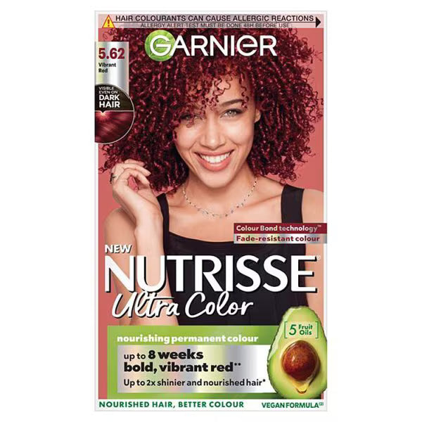 Garnier Nutrisse Ultra Vibrant Red Hair Dye, UK version