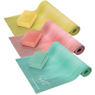 Davina McCall Yoga Mat and Block Set in 3 Colours Yoga Set 2kg