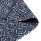 Argos Home Geometric Blue Cotton Flatweave Rug - 80x110cm