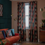 Habitat Chain Check Eyelet Curtains - Multi - 168x229cm