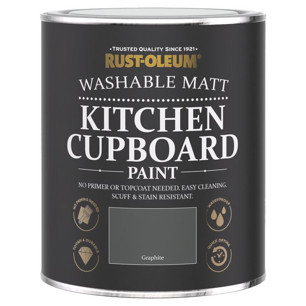 Rust-Oleum Kitchen Cupboard Matt Paint 750ml - Graphite