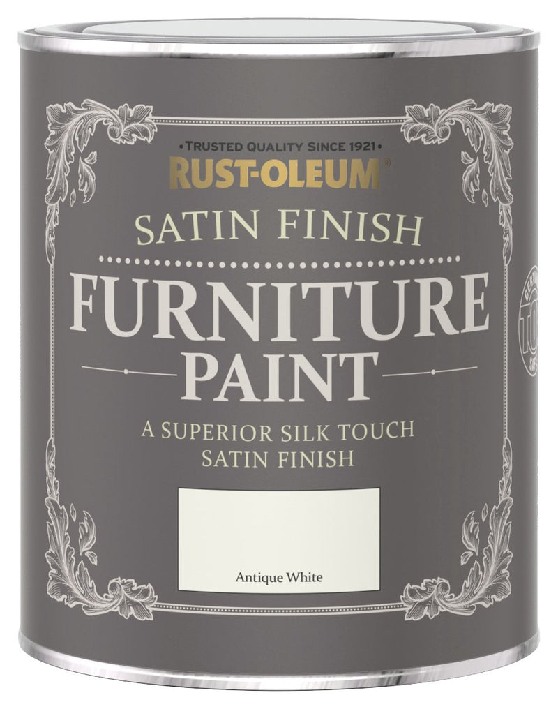 Rust-Oleum furniture satin paint Antique White 750ml, imported from the UK
