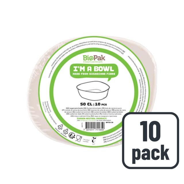 White Bagasse Bowls 14cm 10 per pack GOODS M&S