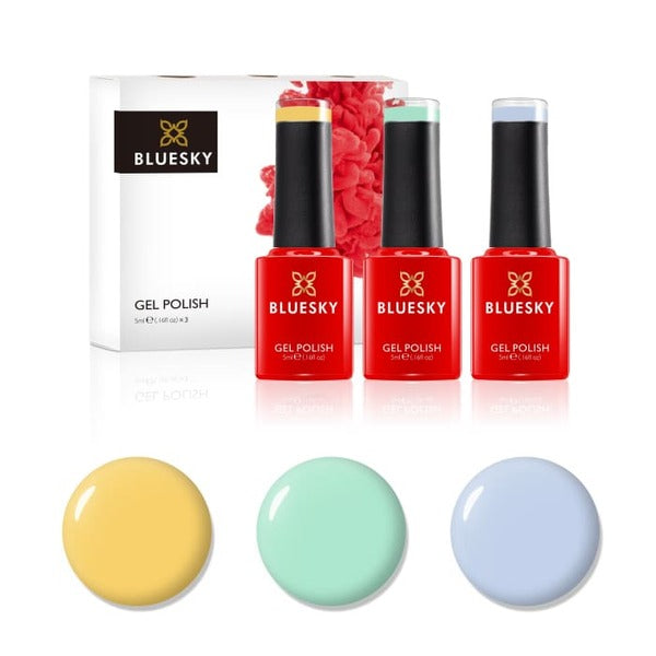 Bluesky Mini Trio Set Rainbow Pastels Gel Polish 5ml - British product