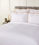 King Duvet Cover with Egyptian Cotton and Contrasting Trims 230cm x 220cm