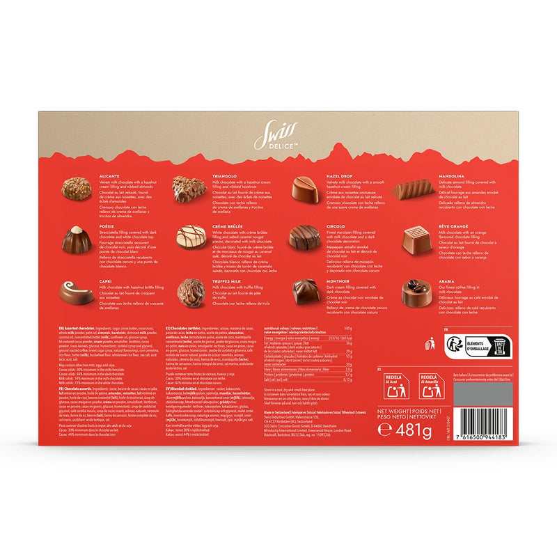 Swiss Delice Prestige Swiss Pralines, 481g
