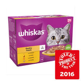 Whiskas 7+ Adult Wet Cat Food Pouches Poultry Feasts in Jelly 12 x 85g GOODS M&S