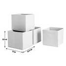 Argos Home set of 4 square plus boxes grey - British product