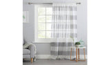 Habitat Pencil Pleat Voile Curtain Grey Sheer Window Curtain 140x229cm