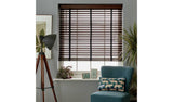 Habitat Wooden Brown 50mm Slat Venetian Tape Blind - 60cm