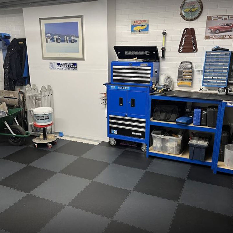 Klikflor X500 5mm floor tiles in Black or Graphite, UK version