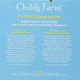 Childs Farm 2-variety bubble bath and wash 2x500ml - British product