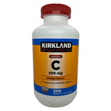 Kirkland Signature Vitamin C orange flavour tablets 500 tablets, UK version