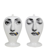 Porcelain Vase with Decorative Face Design for Flower Display