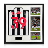 The Fan Cave signed framed Newcastle United 23/24 football shirt display with three photos - British product