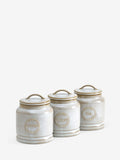 Storage Jars Natural Country Badge Set of 3, imported from the UK