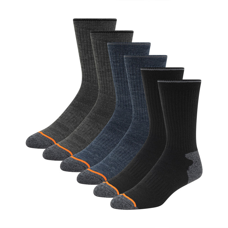 Weatherproof Men's Crew Socks 6 Pack (British brand)