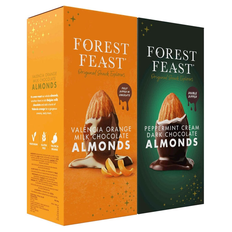 Forest Feast Orange Peppermint Chocolate Almonds 2 x 500g