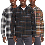 Orvis Men's Heavyweight Flannel Shirt in Blue, Brown or Grey