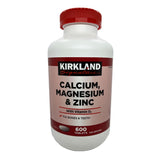 Kirkland Signature Calcium, Magnesium & Zinc Supplement Tablets 600 Count