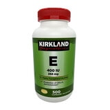 Kirkland Signature Vitamin E 400IU supplement 500 count, UK version