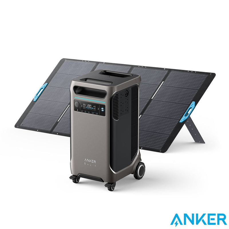 Anker Solix F3800 power station with 400W solar panel - British product