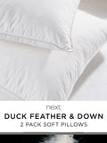 2 Pack Soft Duck Feather And Down Pillows