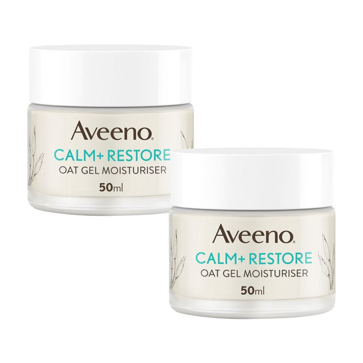 Aveeno Calm Restore Oat Gel Moisturiser 2 x 50ml