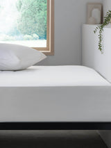White Easy Care Polycotton Deep Fitted Bed Sheet