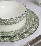 Set of 2 Geometric Print Dinner Plates 26cm
