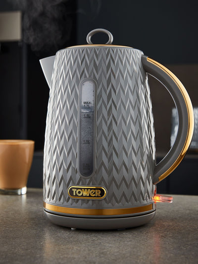 Tower Grey Empire Electric Kettle 1.7 Litre