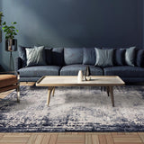 Asiatic Kuza Border Navy Rug, UK version