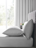 Grey polycotton deep fitted sheet, UK version