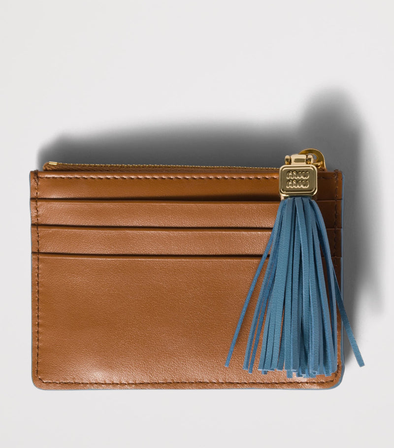 Miu Miu calfskin tassel card holder, imported from the UK