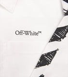 Off-White kids cotton diagonal sketch shirt (4-12+ years), imported from the UK