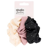 Studio London Diamante Scrunchies 3-Pack Hair Accessories