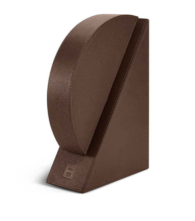 Assouline Cubist Leather Right Bookend, 25cm x 17cm x 8cm - British product